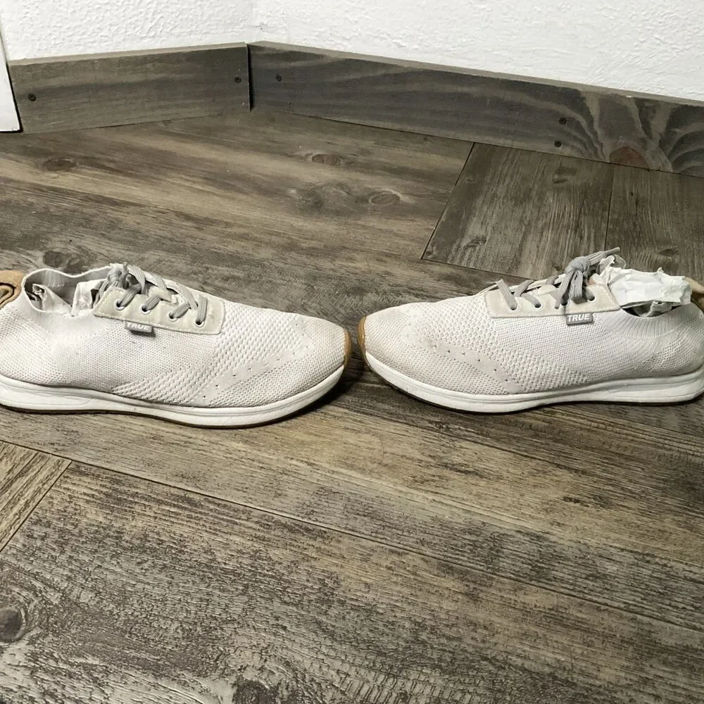TRUE Linkswear All Day Knit II Golf Shoes Spikeless Golf Off White Mens Size 10